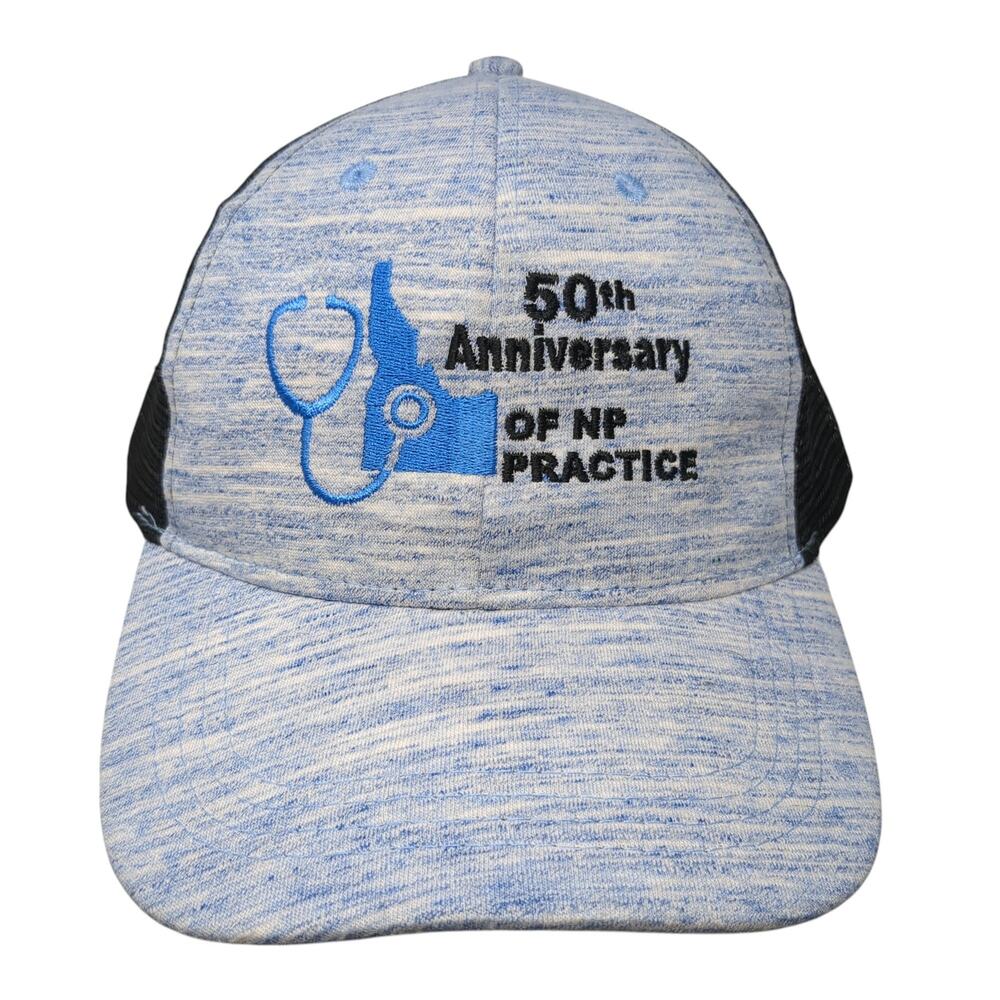 50th Anniversary of NP Practice Trucker Cap Blue One Size Adjustable Mesh Back